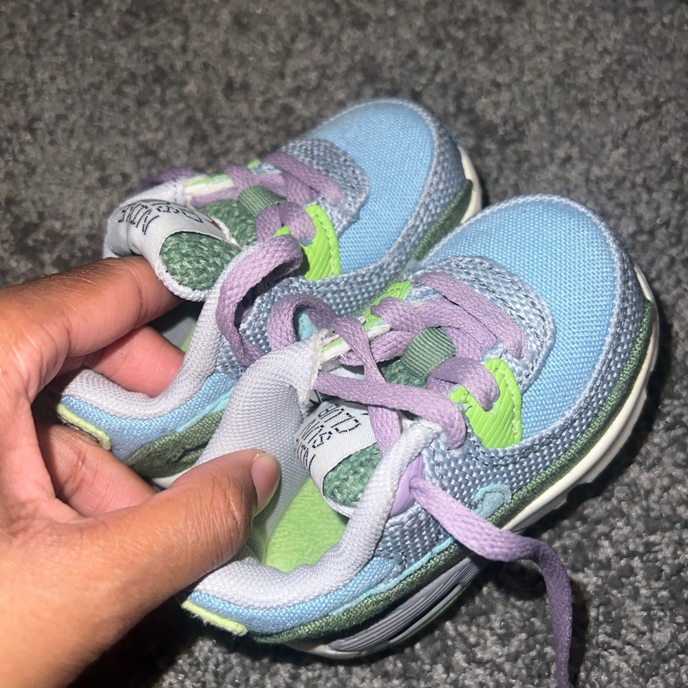Kids Blue and Green Sneakers
